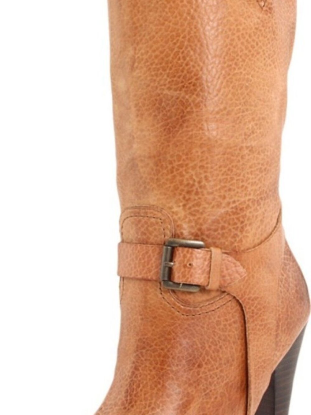 Mia Bianka Cognac Leather Buckle Boots